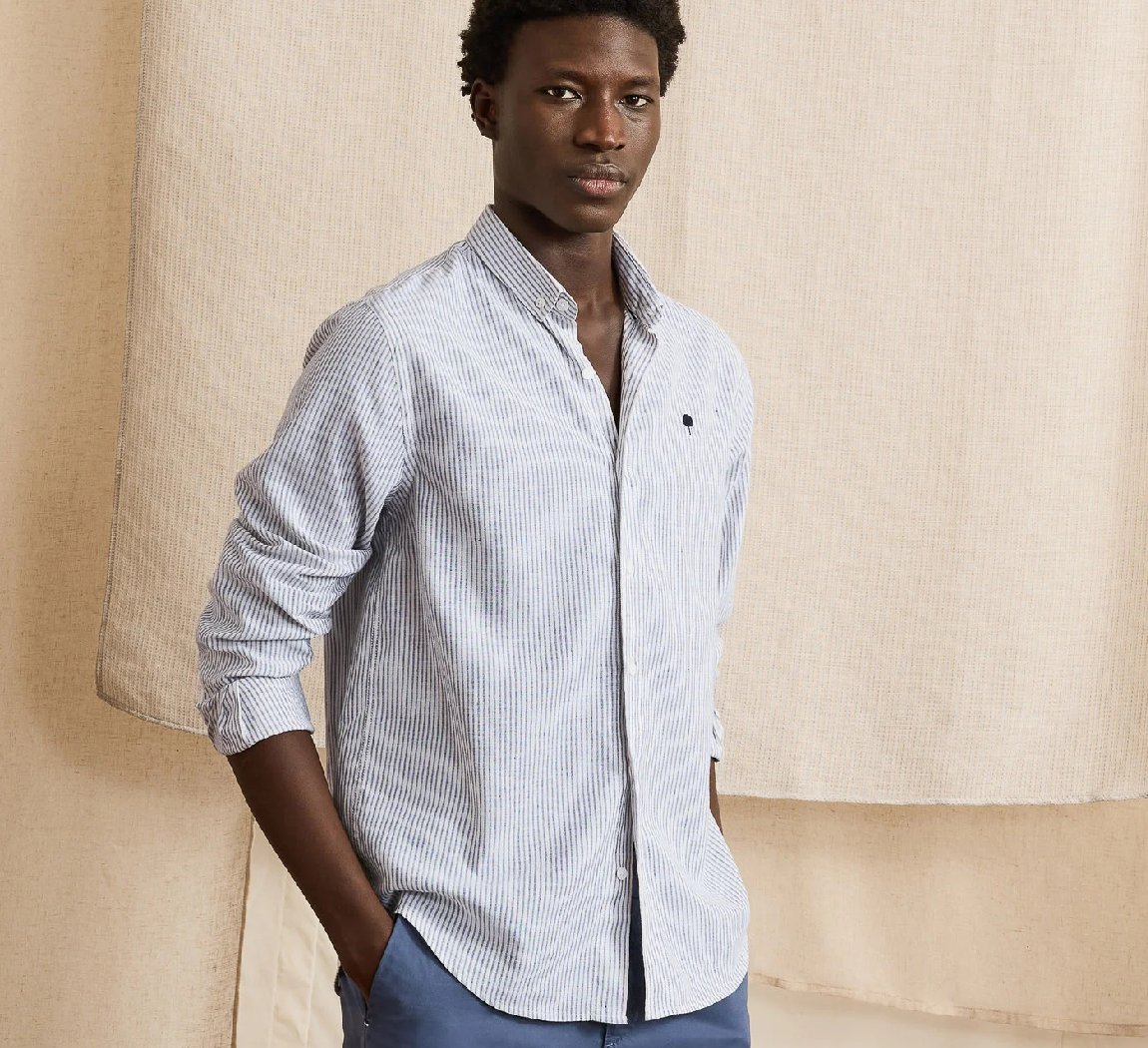 Chemise lin coton faguo Ivoy Lin