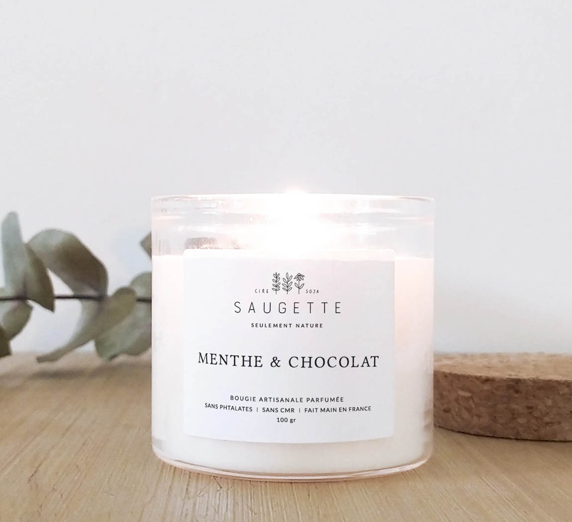 Produit cosmétique Petite bougie Menthe Chocolat