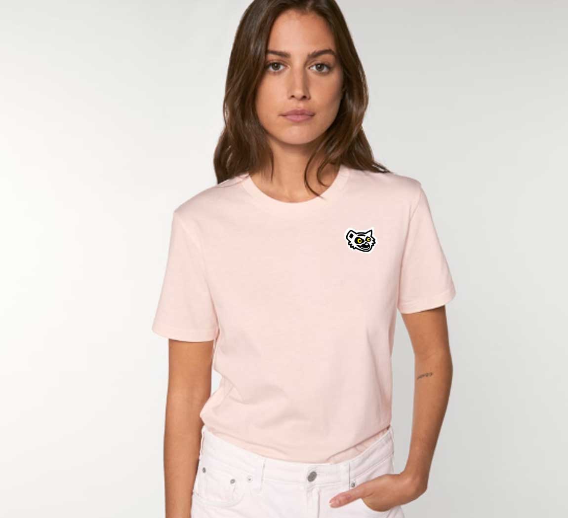 t shirt femme rose en coton bio T shirt Lemur Candy Pink